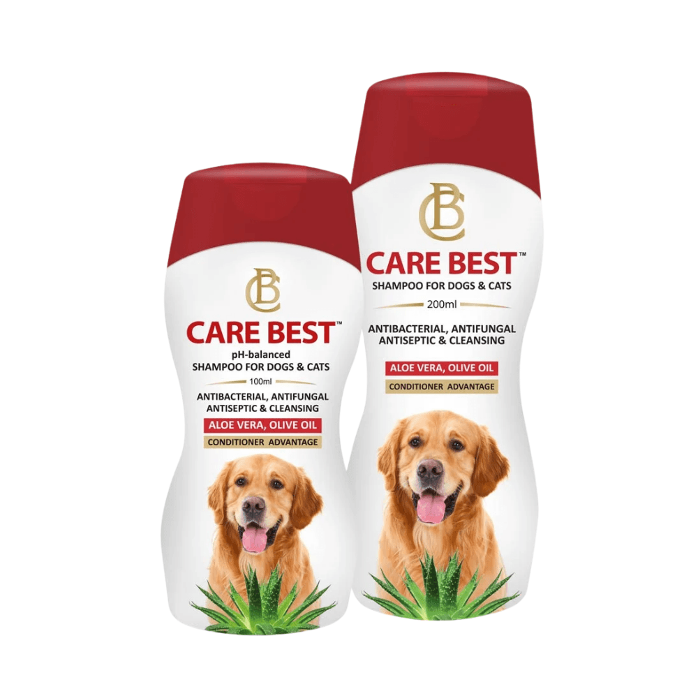 CARE BEST Anti-Fungal, Antibacterial, Antiseptic Shampoo for Cats & Dogs 200ml