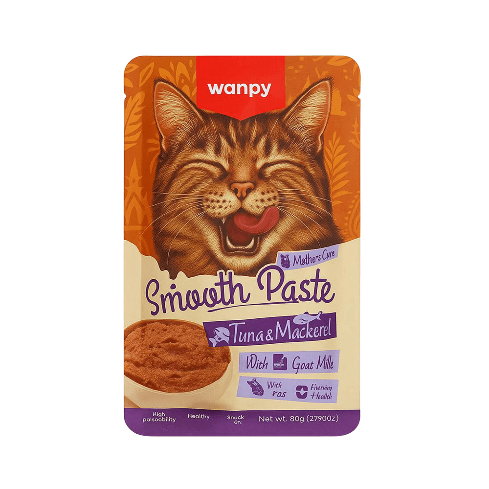 Wanpy Smooth Paste Pouch for Mother & Kitten Tuna & Mackerel with Goat Milk 85g