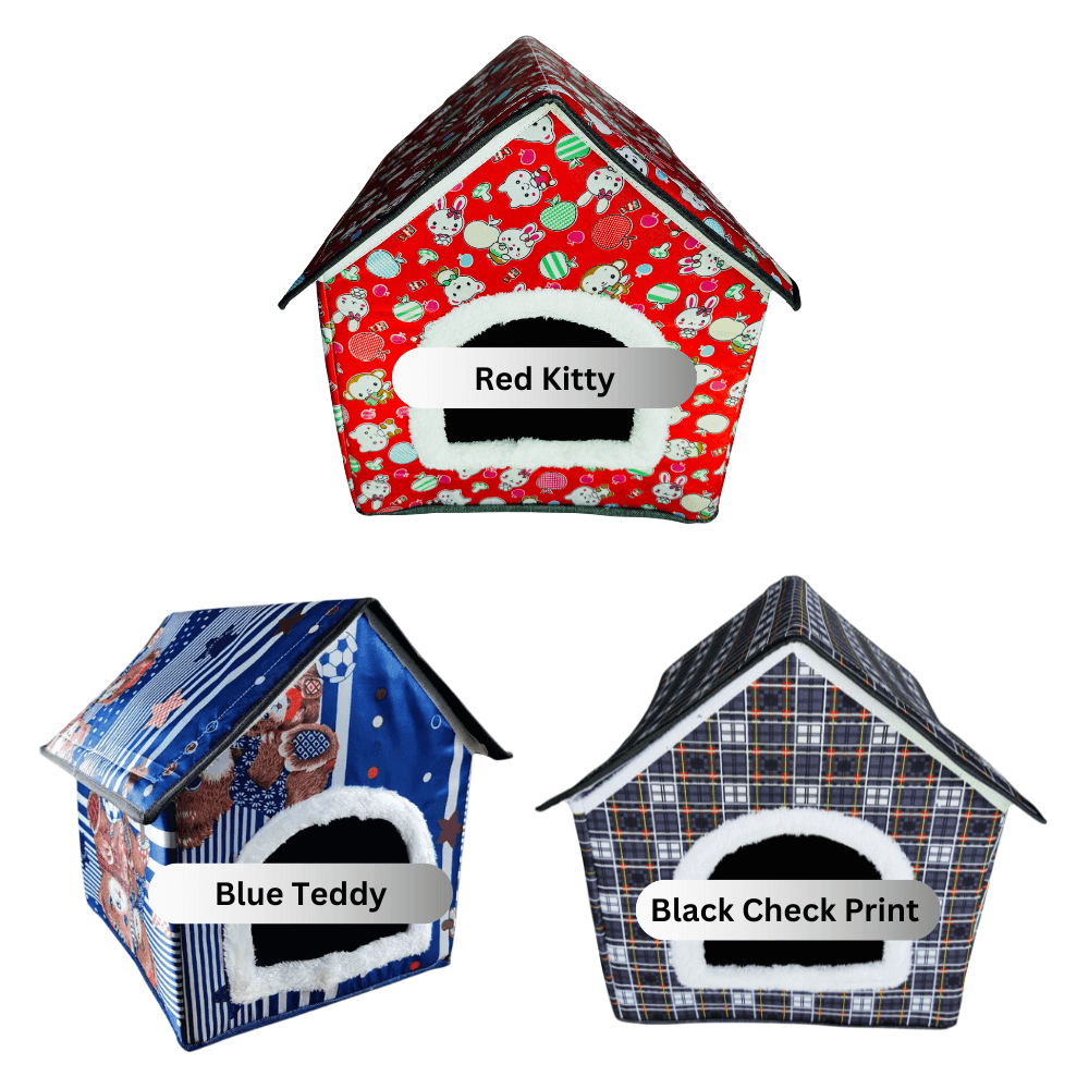 Large Foldable Soft Square Shape Pet Cat House