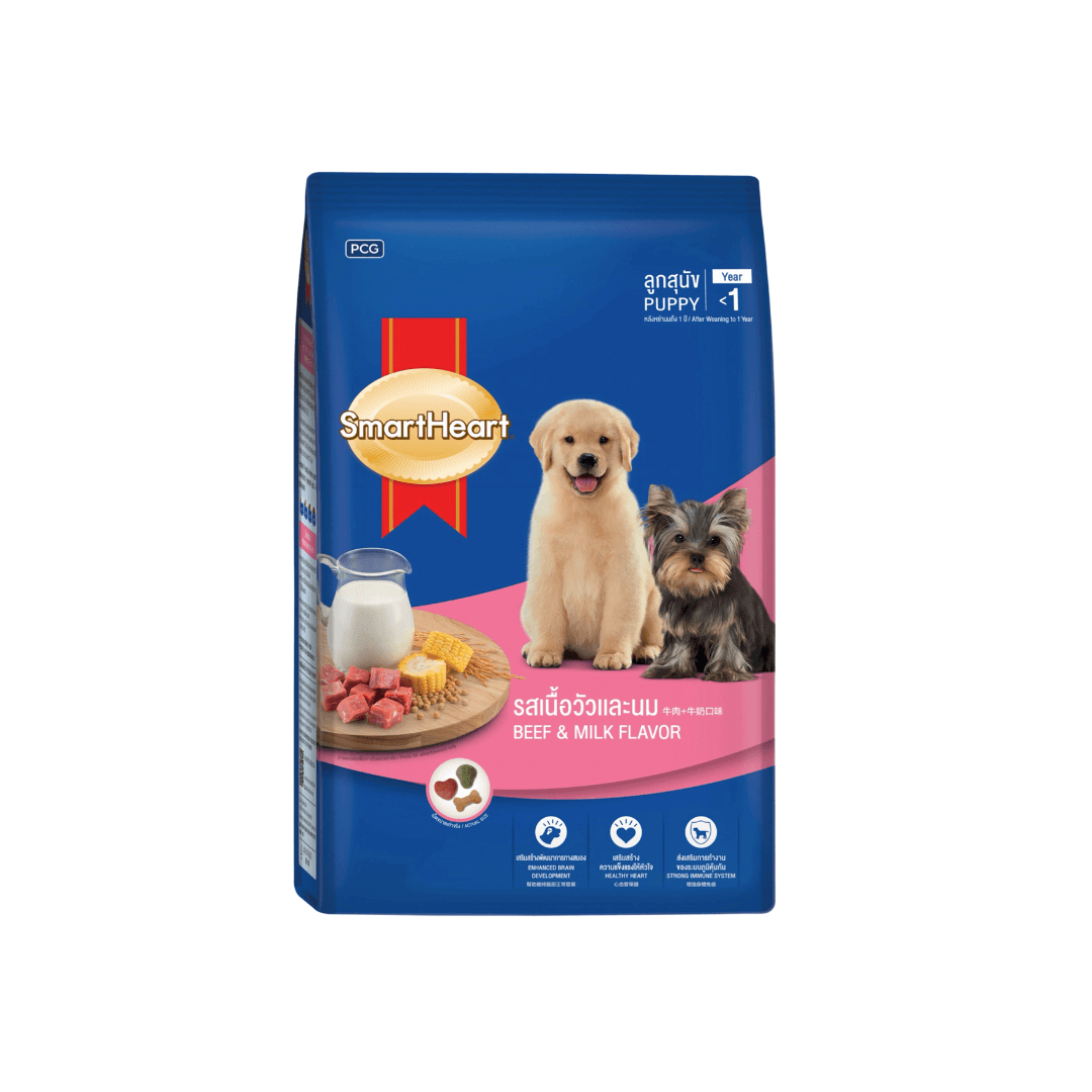 Smartheart Puppy Dog Food Beef & Milk 2.7kg