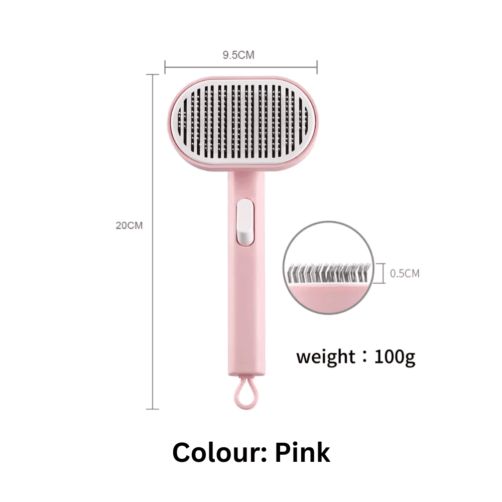 Exclusive Self-Cleaning Grooming Comb Brush with Release Button