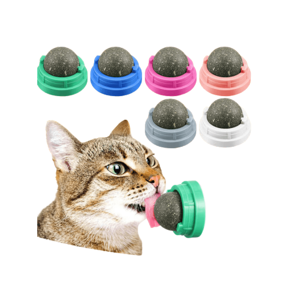 Wall Self-adhesive Healthy Catnip Licking Ball Toy