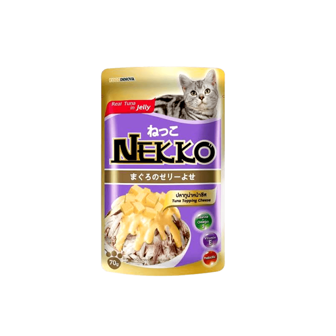 Nekko Pouch Real Tuna Topping Cheese in Jelly 70g