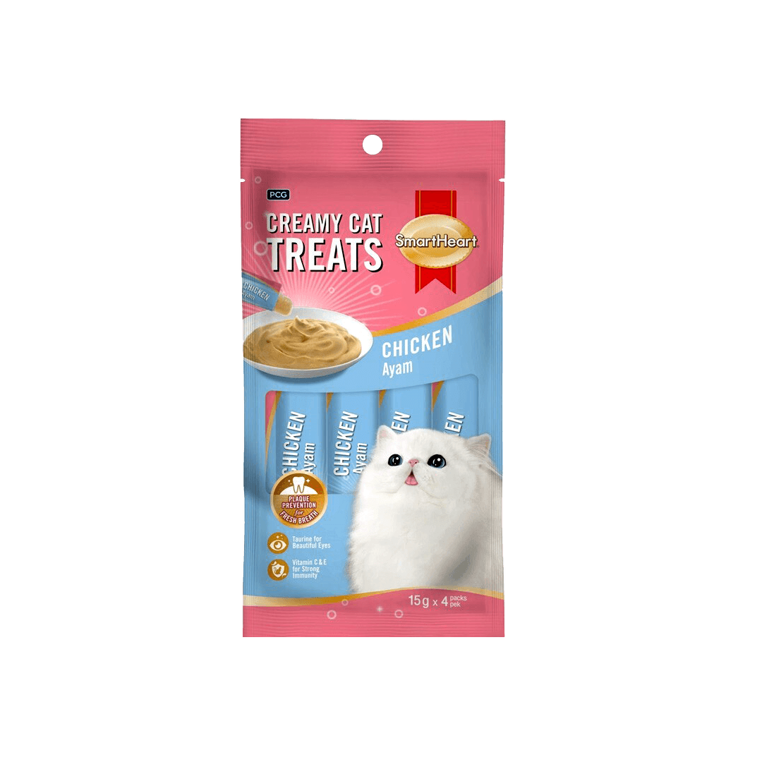SmartHeart Creamy Treat Chicken Flavour 60gm (15gm x 4)