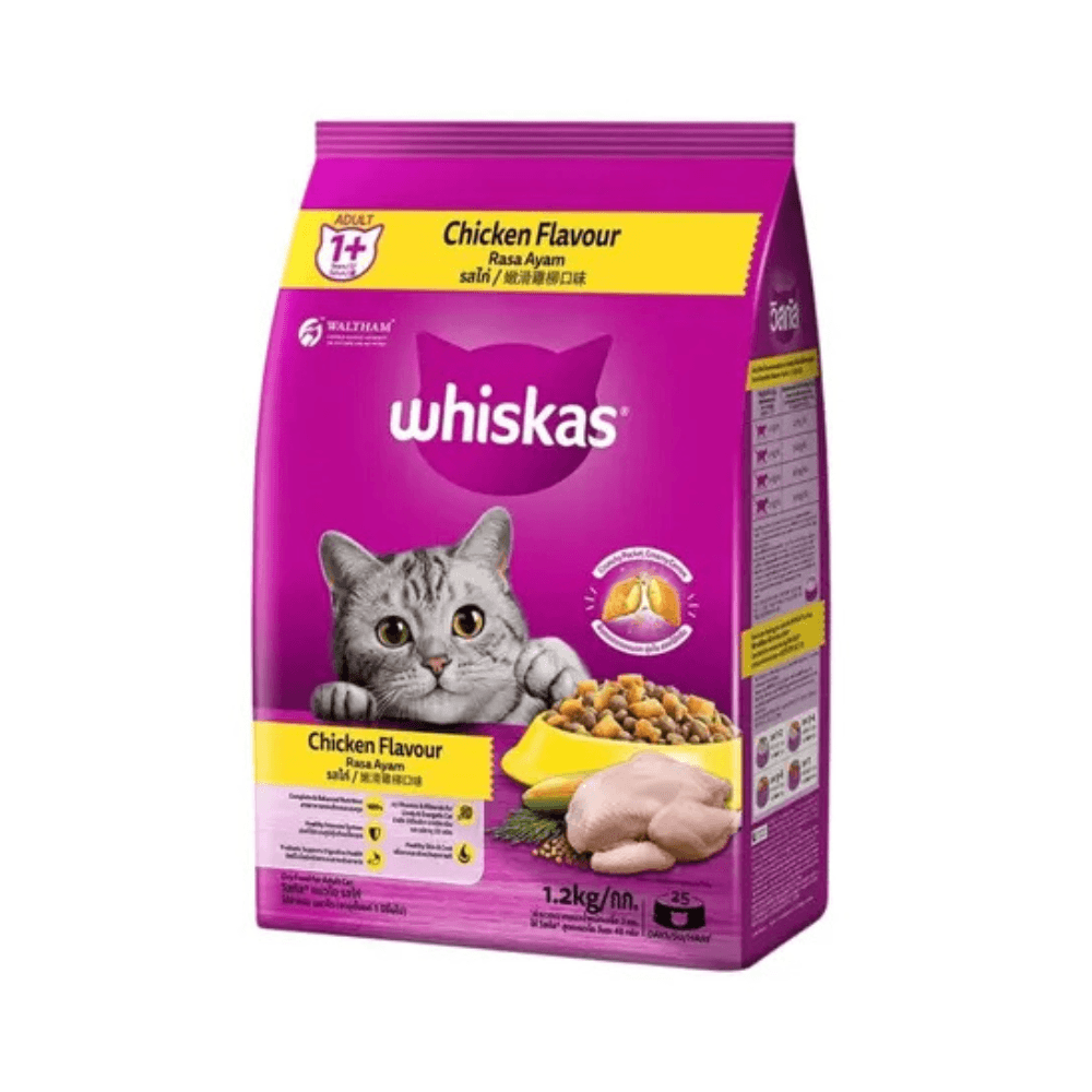 Whiskas Adult Cat Food Chicken 1.2kg