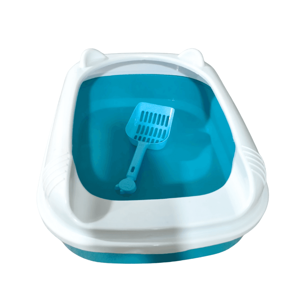 Meow Ear Half Enclosed Cat Litter Box with Scoop