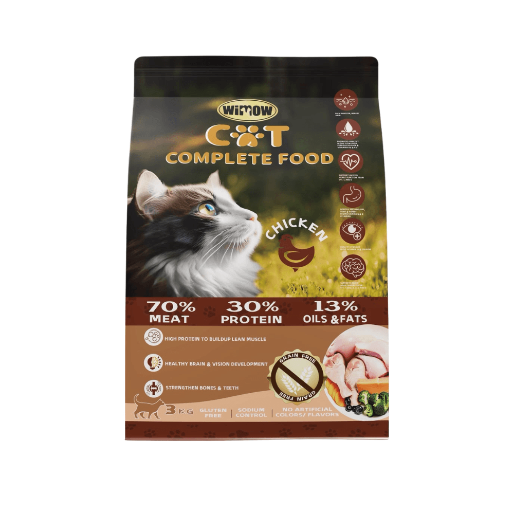 Wimow Grain Free Complete Cat Food with Chicken for All Ages 3kg