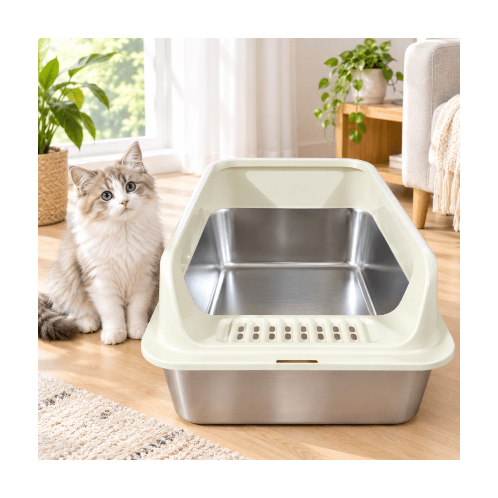 Stainless Steel Cat Litter box with Scoop