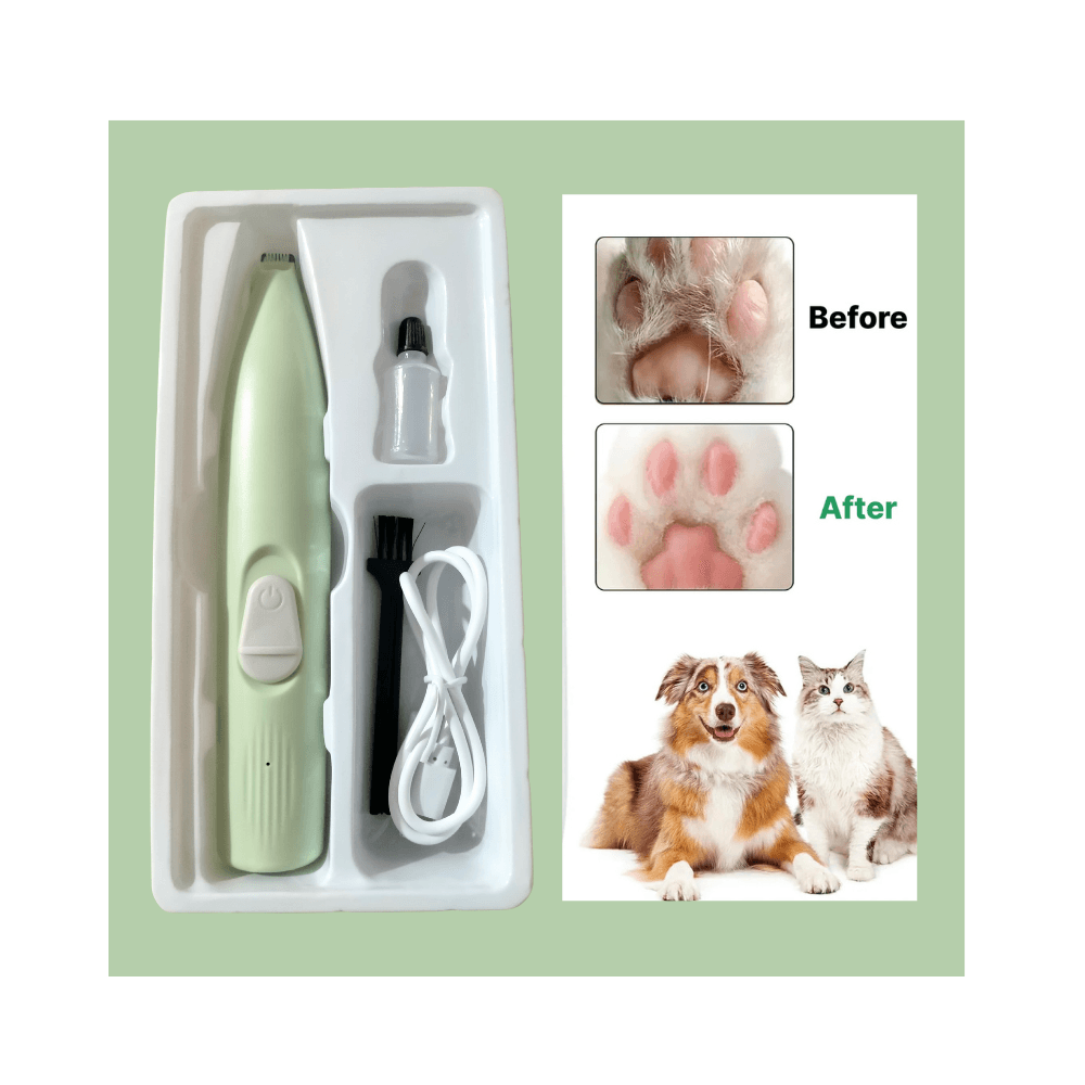 Rechargeable Cat & Dog Grooming Paw Trimmer for Pedicure, Nose, Ear, and Eye Fur Remover