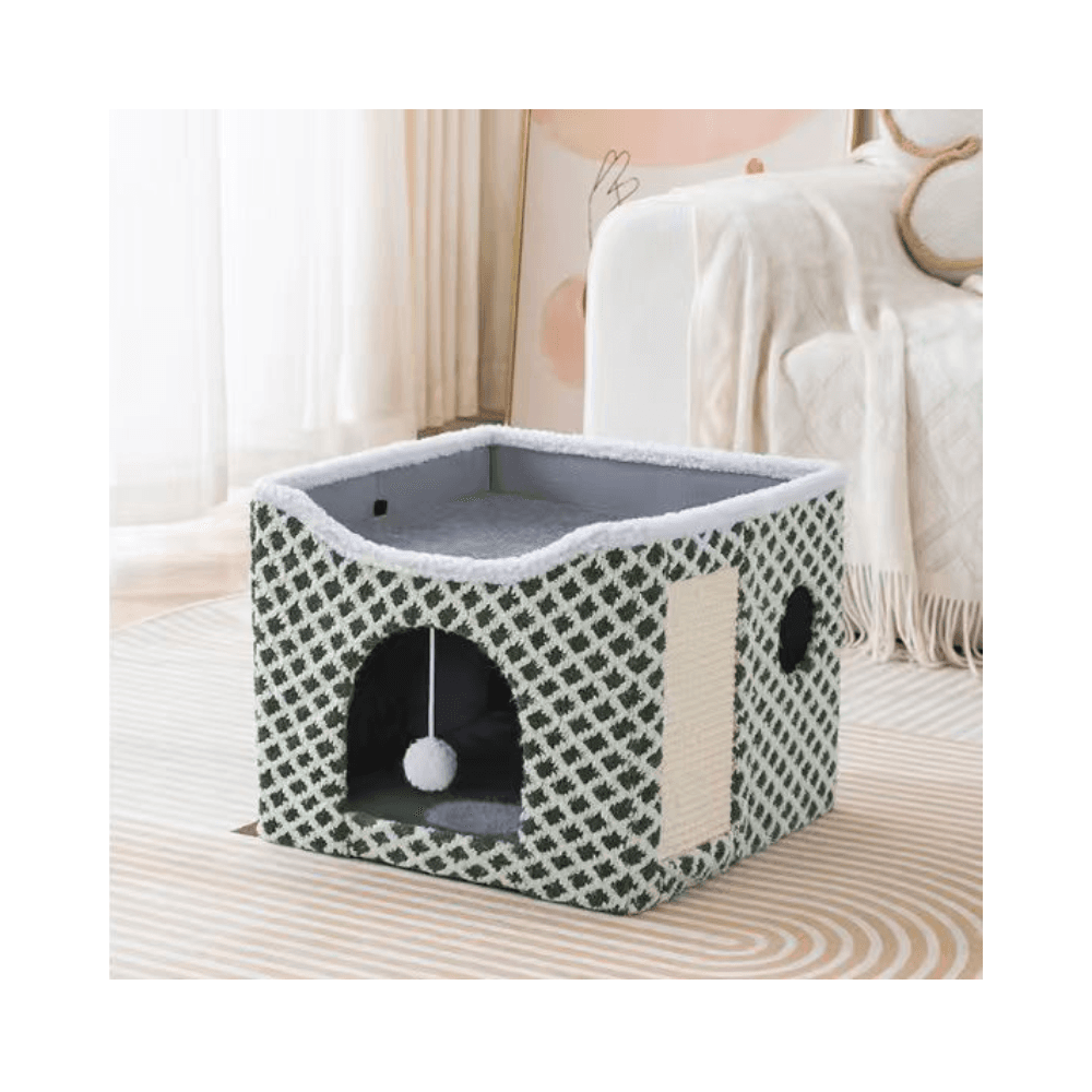 NextGen Exclusive Double Decker Cat Tent House with Scratcher