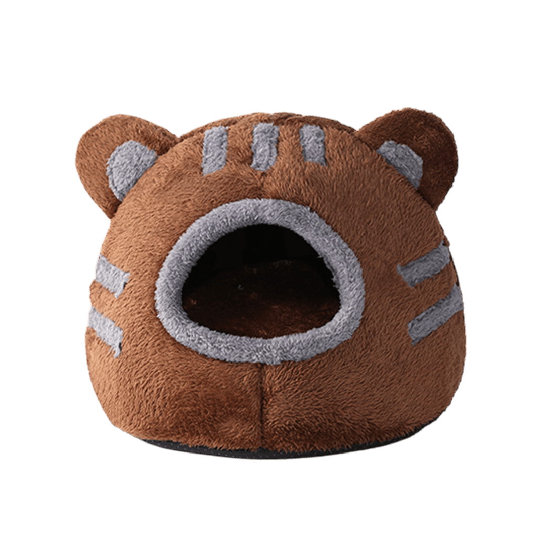 Premium Comfortable Warm Cat House & Bed Cartoon Bear Head Shape