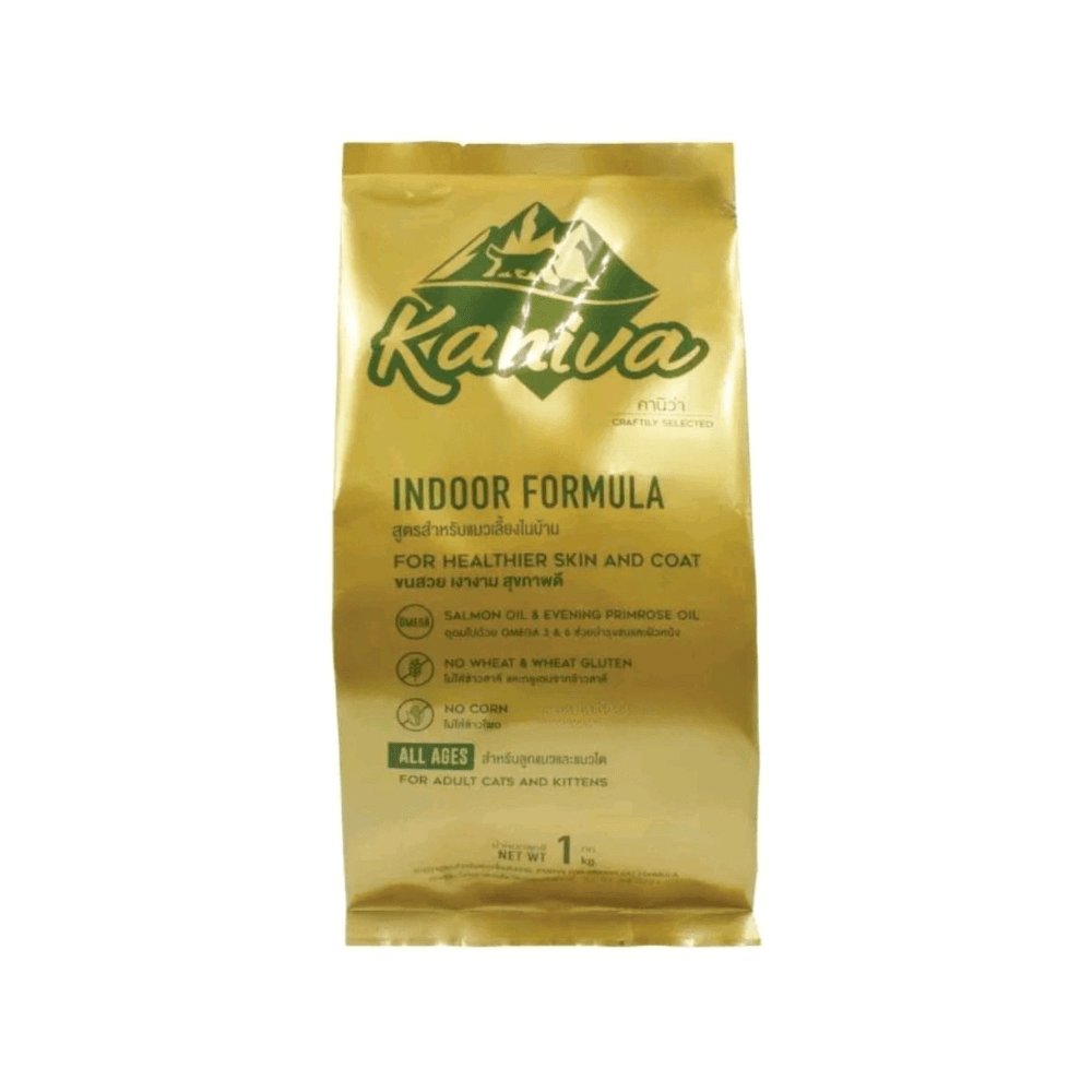 Kaniva INDOOR FORMULA Cat Food Chicken, Salmon & Rice 1kg for All Ages