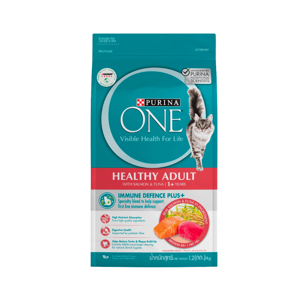 Purina One Cat Food Healthy Adult with Salmon & Tuna 1.2kg