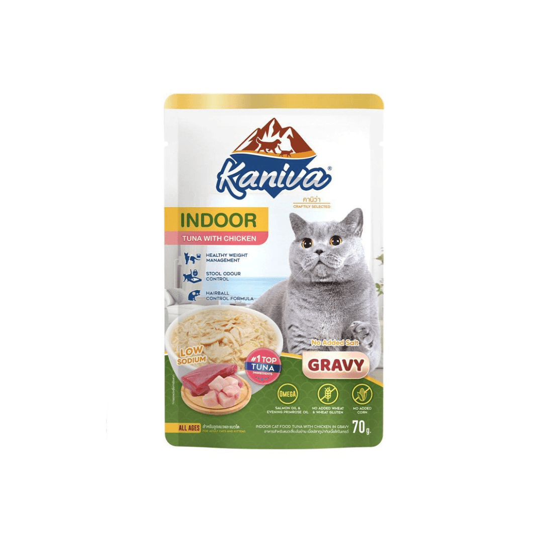 Kaniva Indoor Tuna & Chicken Pouch 70g-Gravy for All Ages