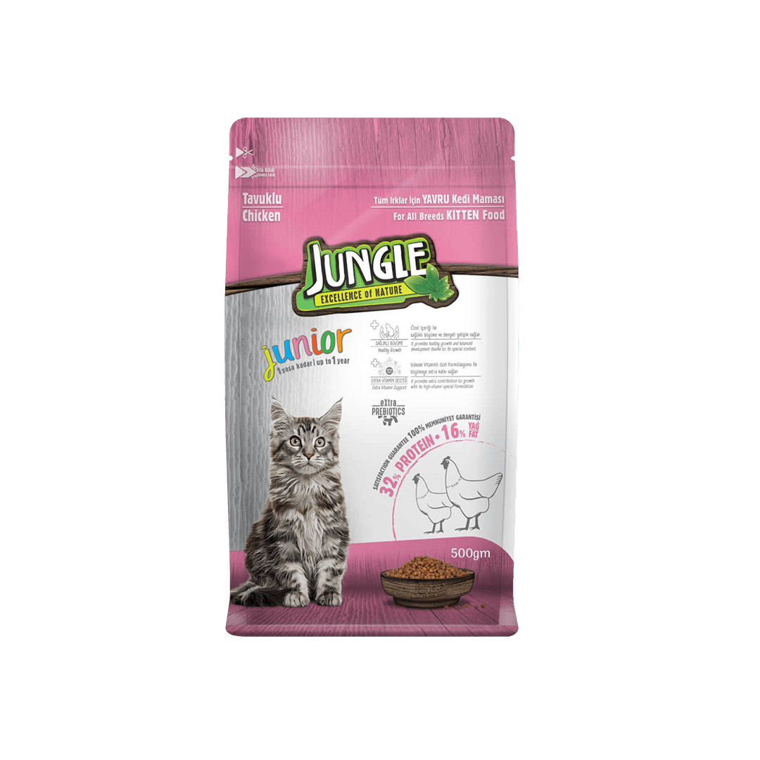 Jungle Kitten Dry Cat Food Chicken 500gm