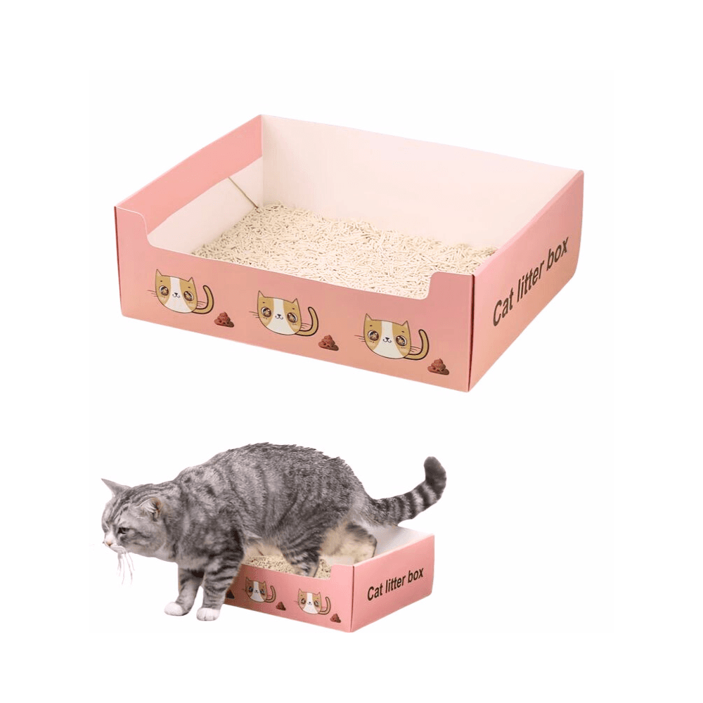 Large Disposable & Portable Folding Cat Litter Box