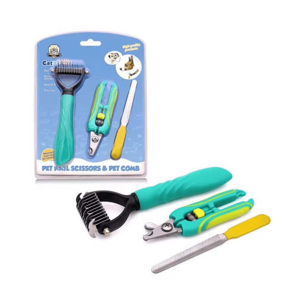 3-in-1 Pet Grooming Kit Nail Clipper Set