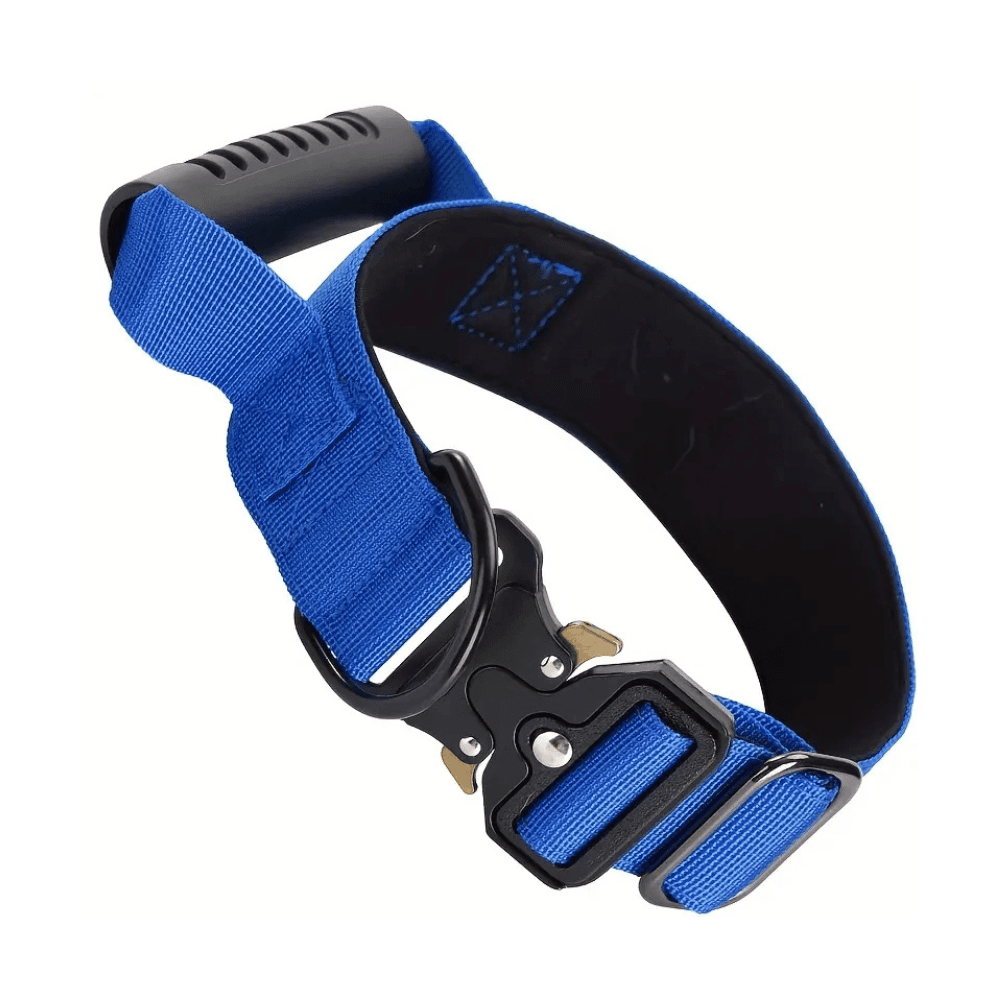 Extra Large Training Dog Tactical Collar with Heavy Duty Metal Buckle with Handle