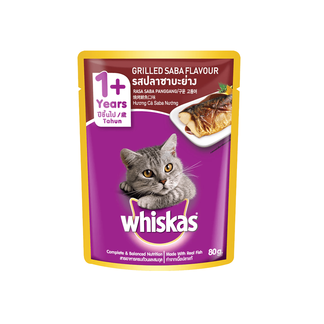 Whiskas Pouch Grilled Saba 80g