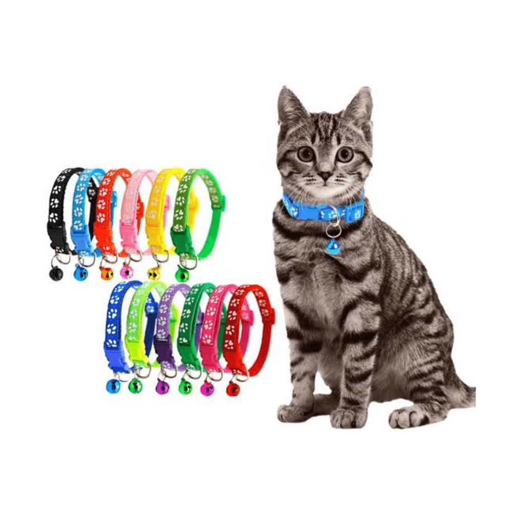 Print Cat Collar with Bell (Multi-color)