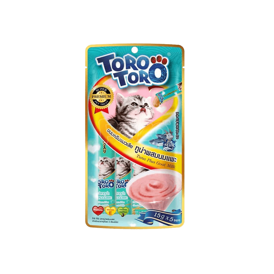 Toro Toro Creamy Treat Tuna Plus Goat Milk 75g (15gX5)