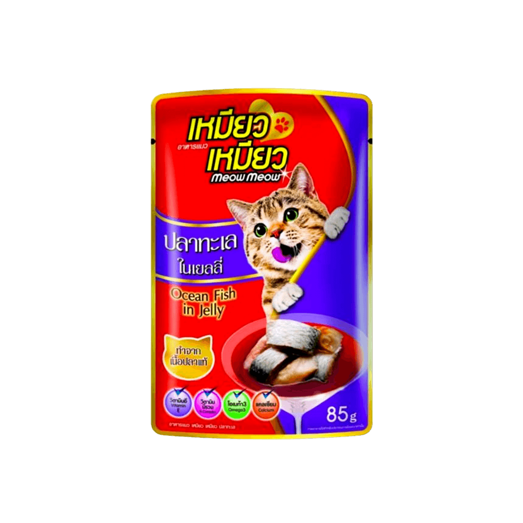 Meow Meow Cat Pouch Ocean Fish with Tuna 85g