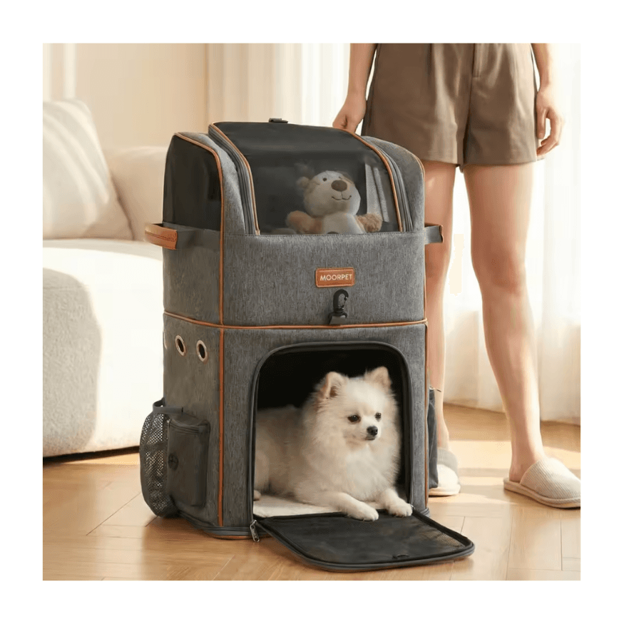 Moorpet Double Layer Breathable Trolley Case Pet Carrier