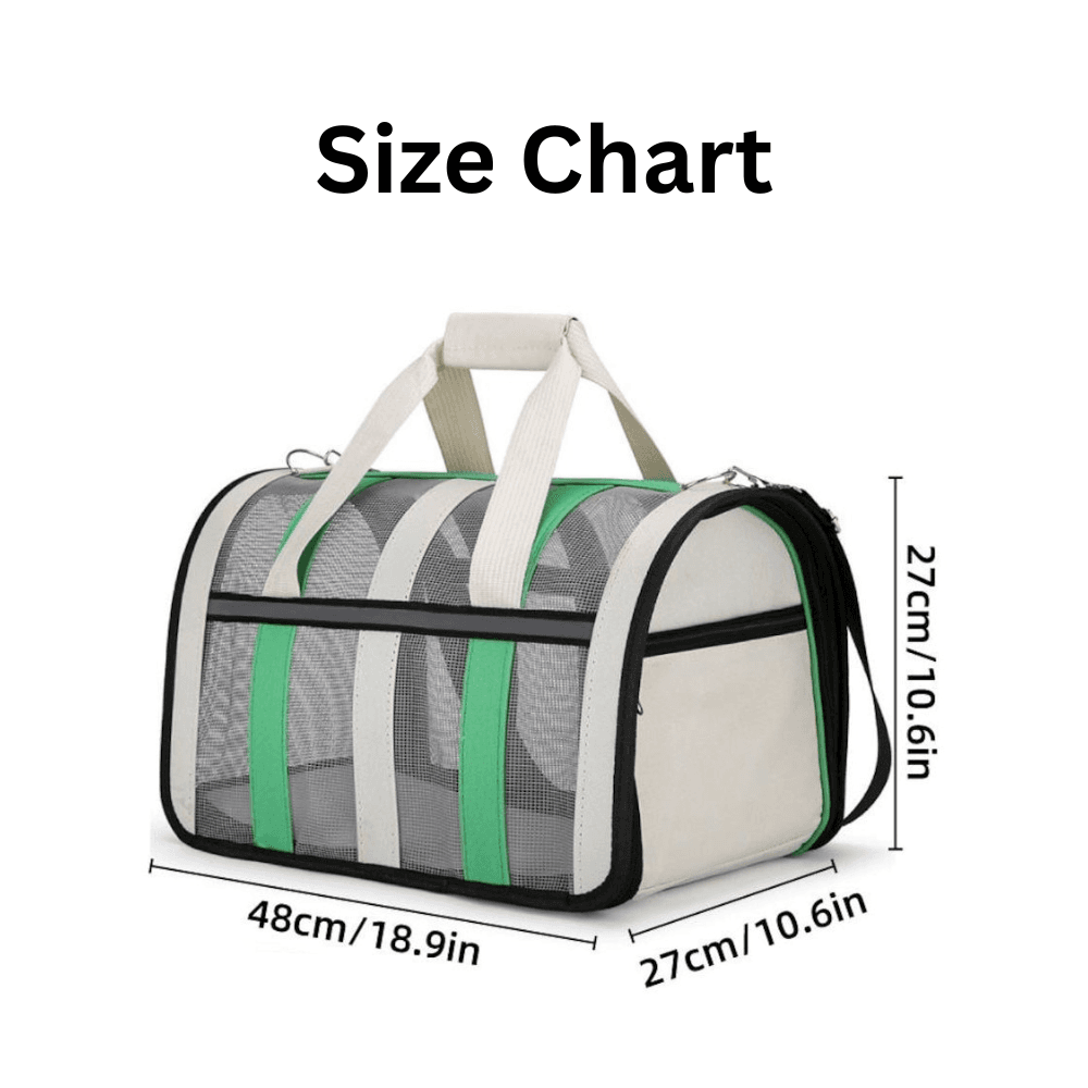 Portable Soft-Sided Breathable Mesh Cat Travel Bag Cat Carrier Handbag