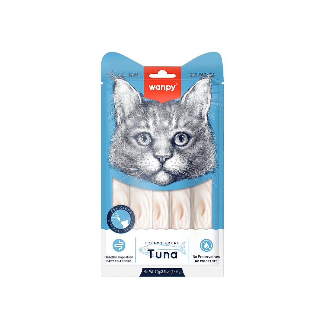 Wanpy Creamy Cat Treat Tuna 70gm (5 Pieces Pack)