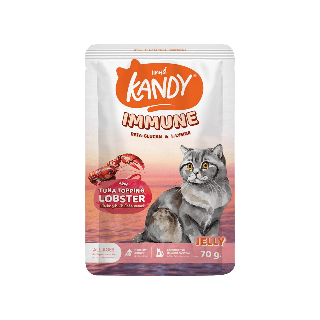 Kandy IMMUNE Formula Pouch Tuna Topping Lobster in Jelly for All Ages 70g
