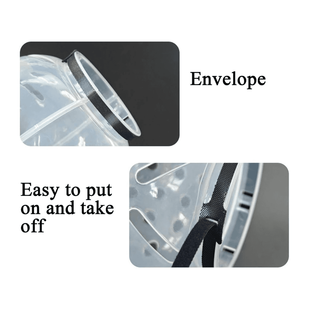 Breathable Anti-Bite Mask Pet Grooming Muzzle Transparent Helmet for Cats