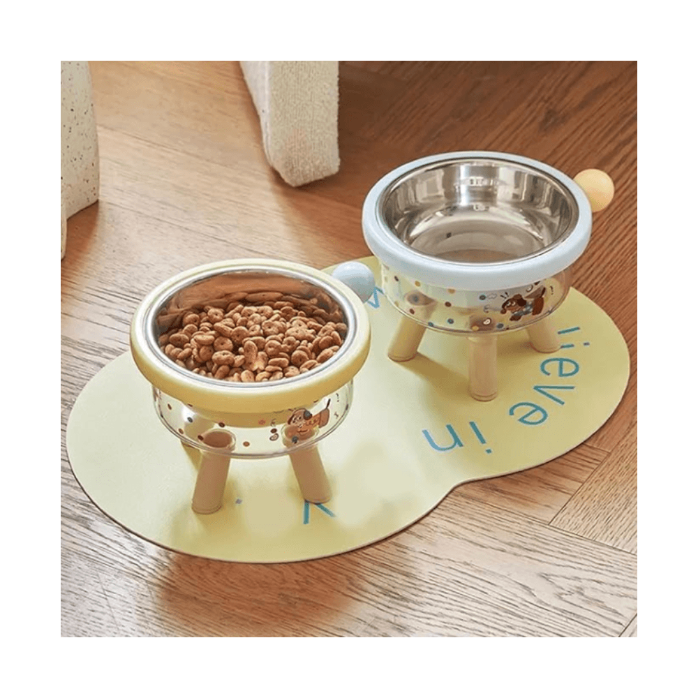 Cartoon Pet Feeding Bowl with Stable Stand