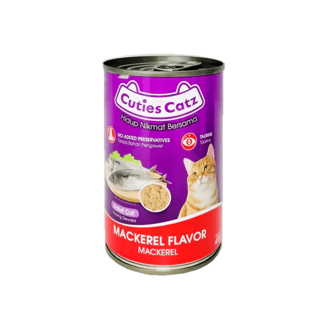 Cuties Catz Adult Cat Canned Food Mackerel 400g