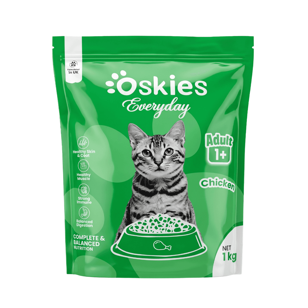 Oskies Adult Cat Food Chicken 1kg