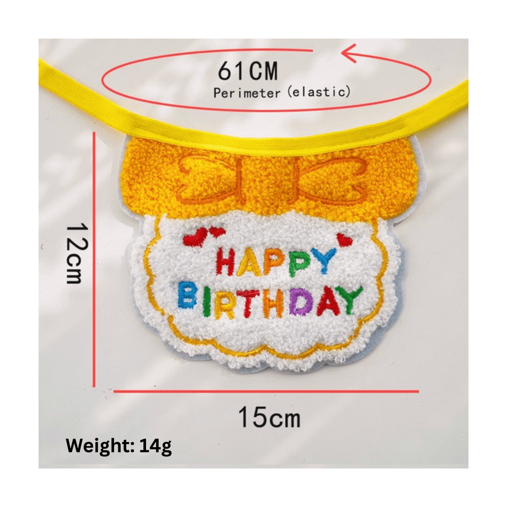 Adjustable 2 Pieces Cat Birthday Set - Scarf & Hat (No Exchange)