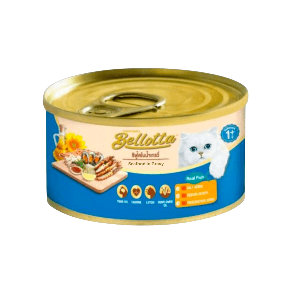 Bellotta Cat Pate Canned Food Seafood in Gravy 85gm