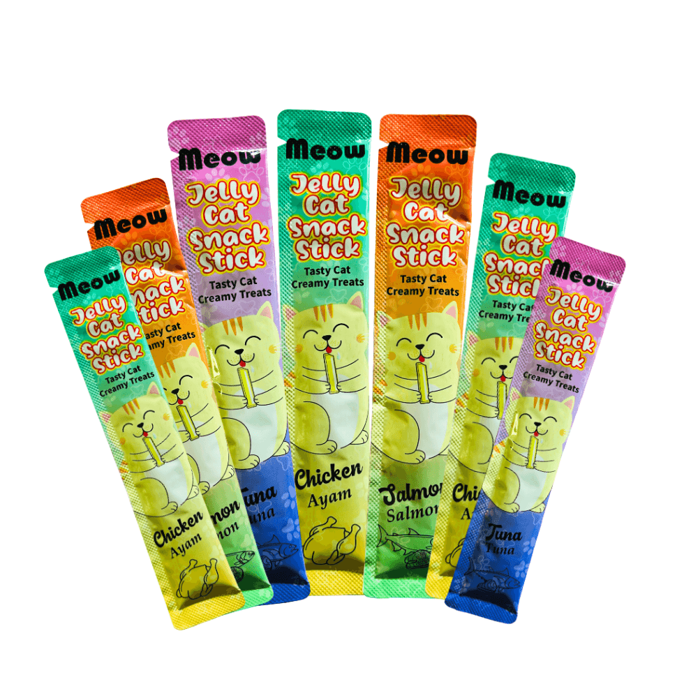 6 Pieces Combo Meow Tasty Cat Creamy Treat- Chicken 2, Tuna 2, Salmon 2