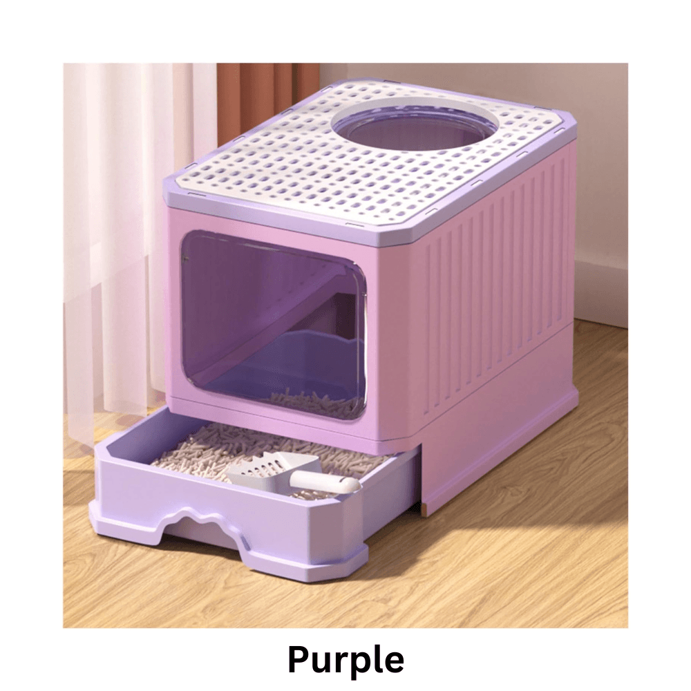 Fully Closed Multifunctional Exclusive Slider Litter Box for Fresh Home Environment