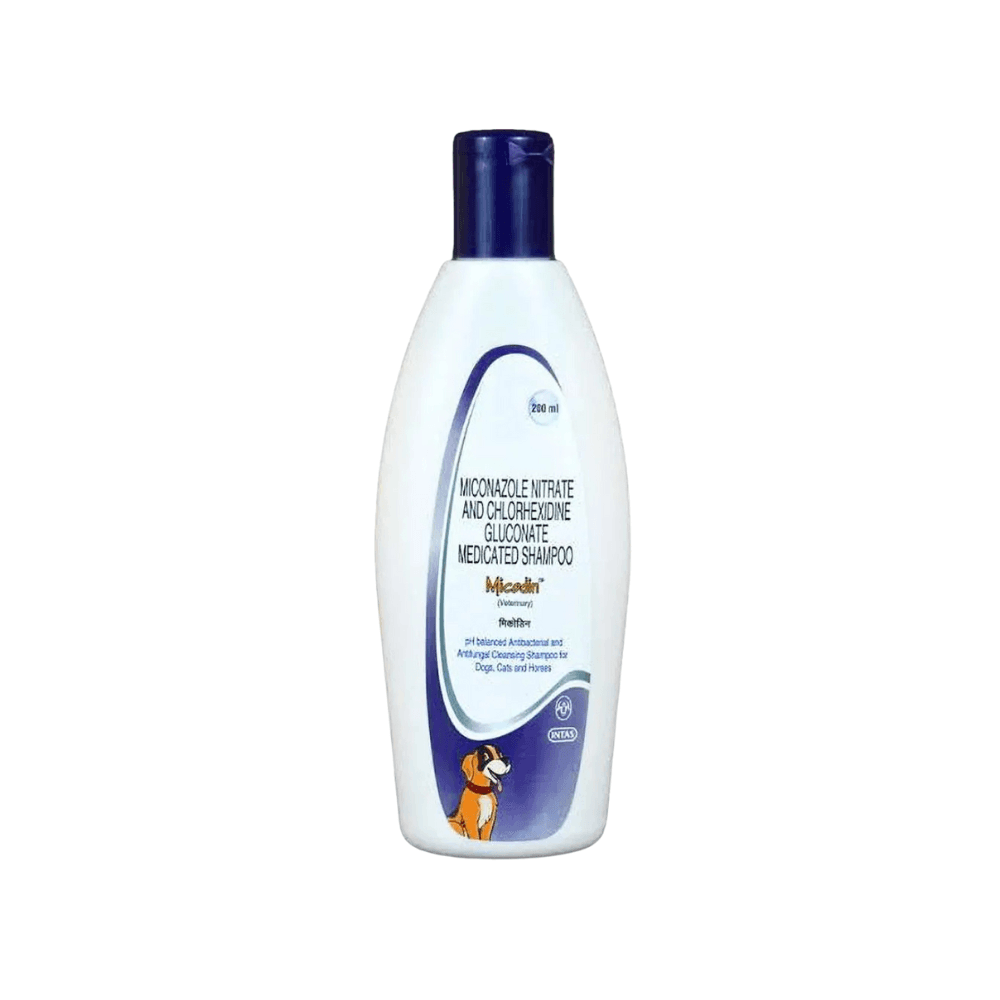 Micodin Medicated AntiFungal & Anti Bacterial Shampoo for Cats & Dogs 200ml