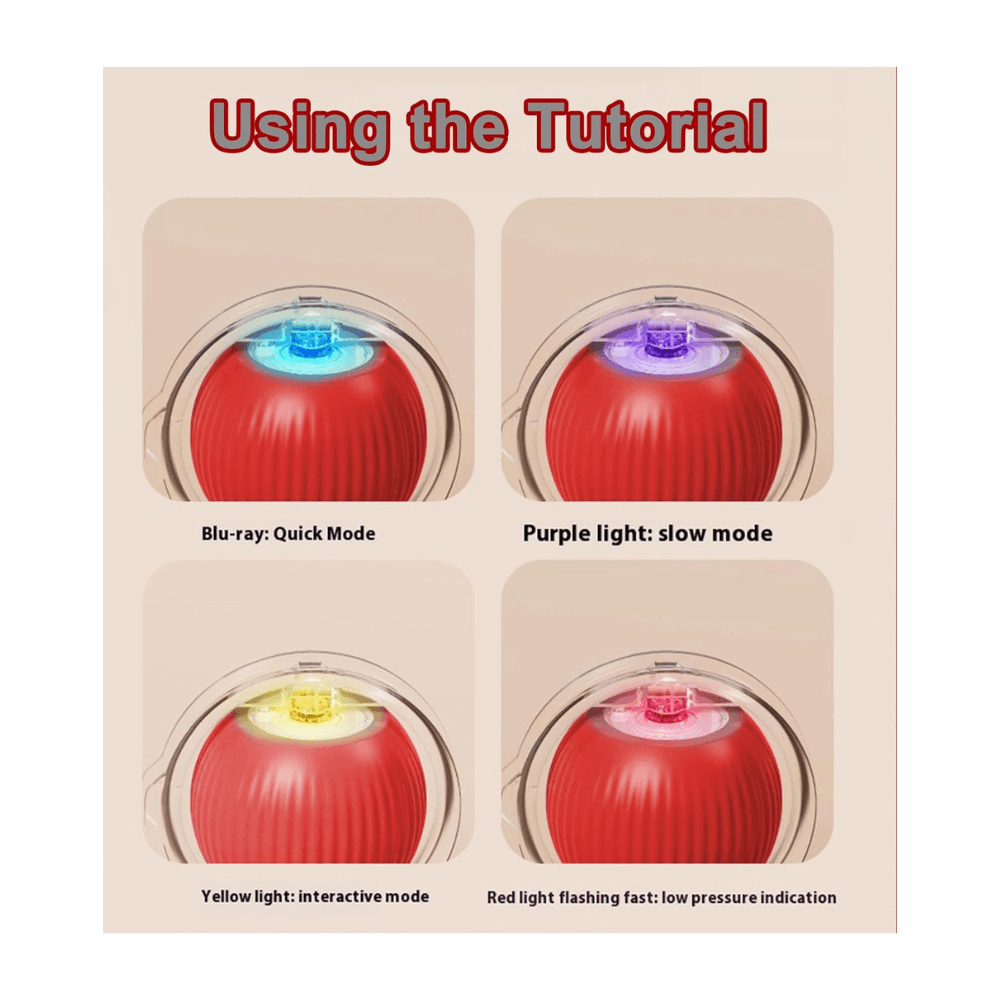 3 Modes Rechargeable Cat Toy Rolling Ball Electric Automatic Toys