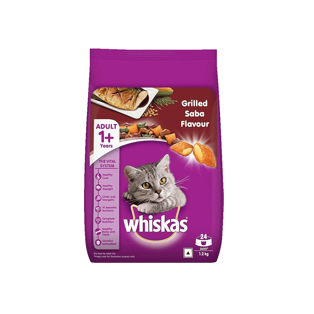 Whiskas Adult Cat Food Grilled Saba 1.2kg