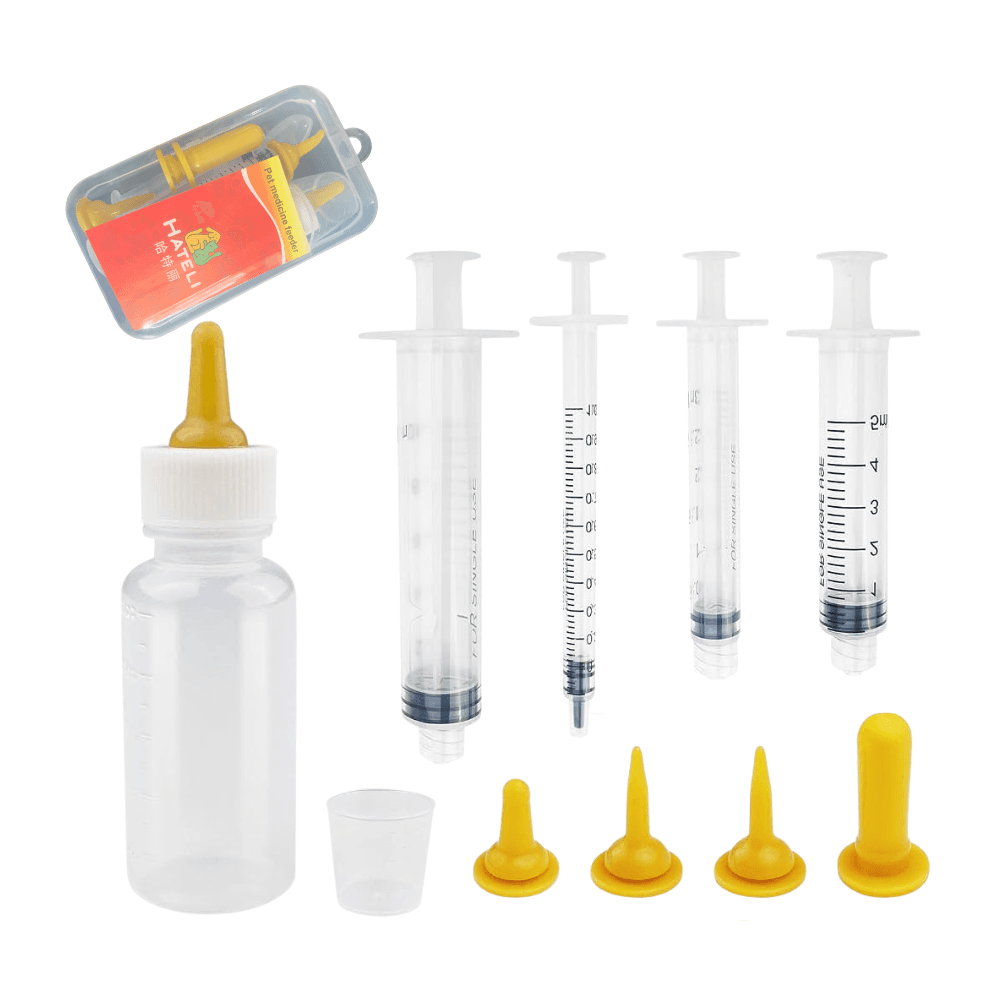 10 Pieces Set Pet Syringe Feeder Pet Feeding Kit for Puppies, Kittens