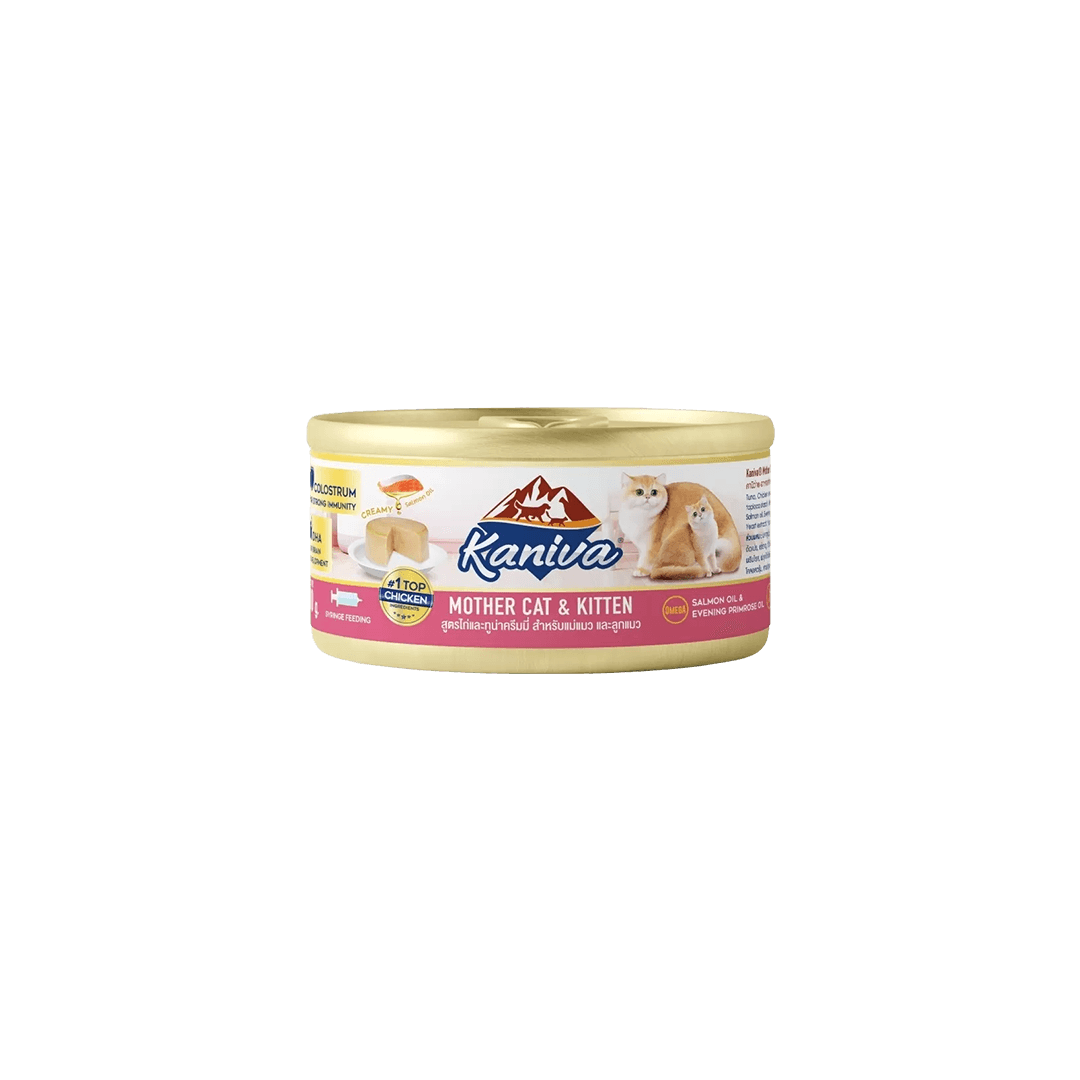 Kaniva Canned Food Mother Cat & Kitten Chicken, Tuna & Creamy Salmon Oil 80g