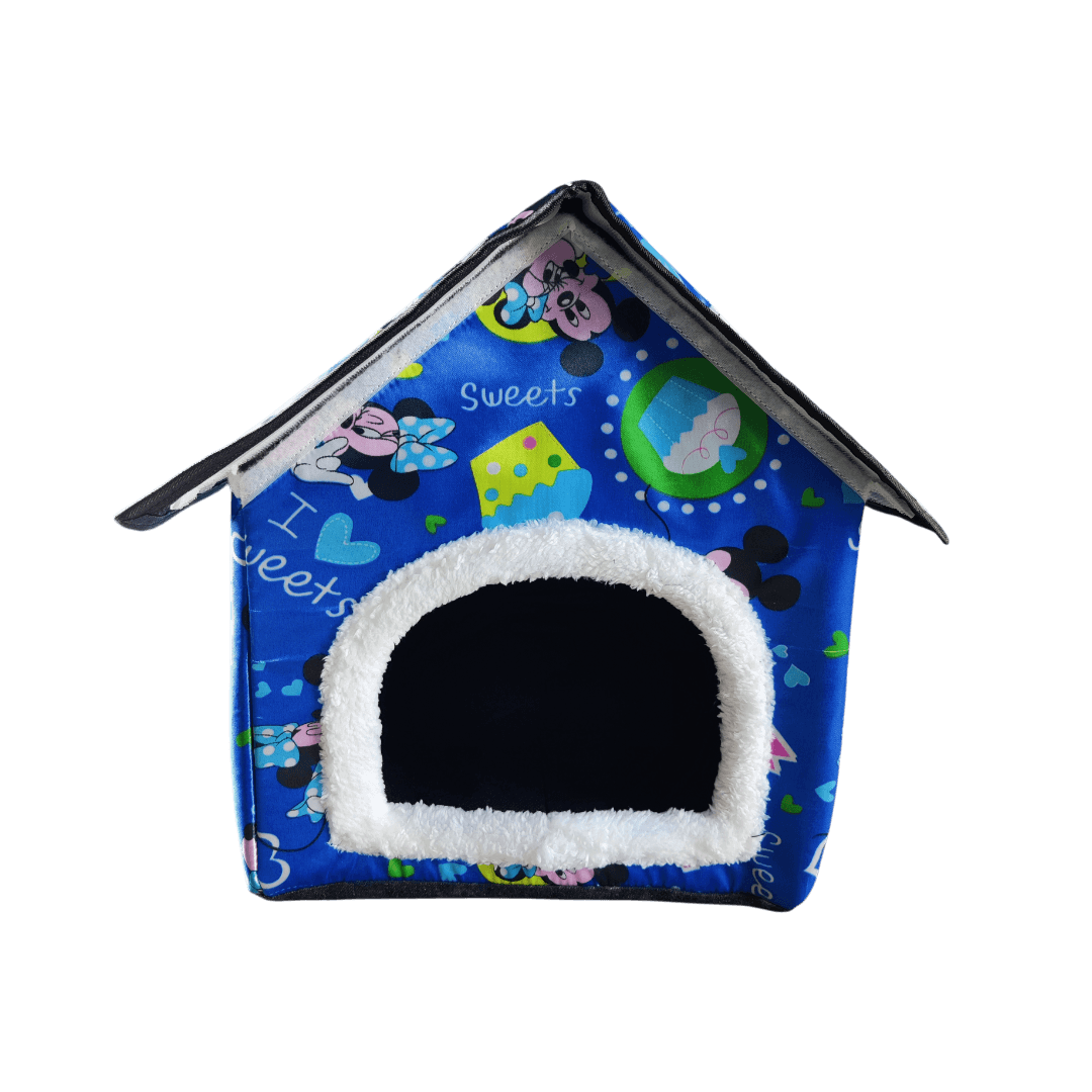 Medium Foldable Soft Square Shape Pet Cat House