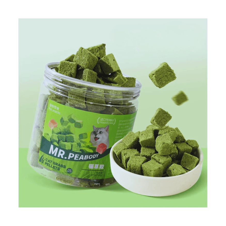 Mr. Peabody Freeze-Dried Cat Grass Treat Pellets 60g