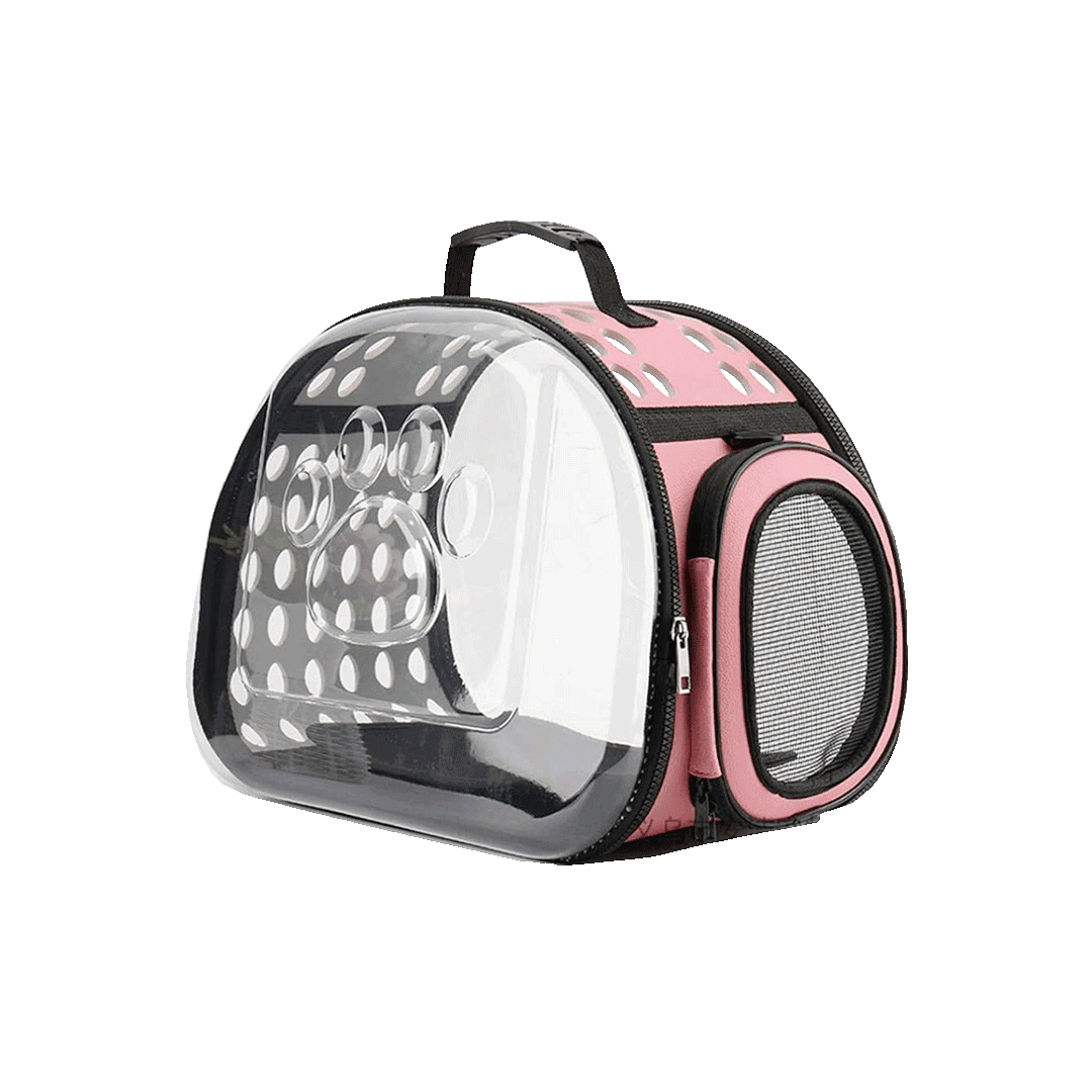 Premium Transparent Carrier Cage Travel Bag for Cats and Dogs
