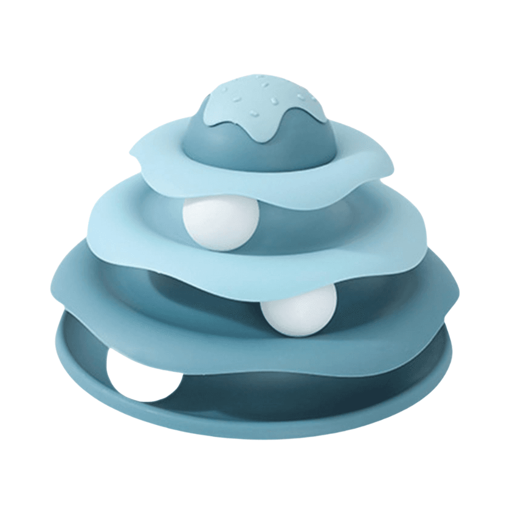Ice Cream Design Cat Tower Toy with Ball