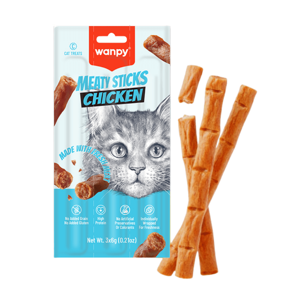 Wanpy Meaty Sticks Cat Treat Chicken 21gm