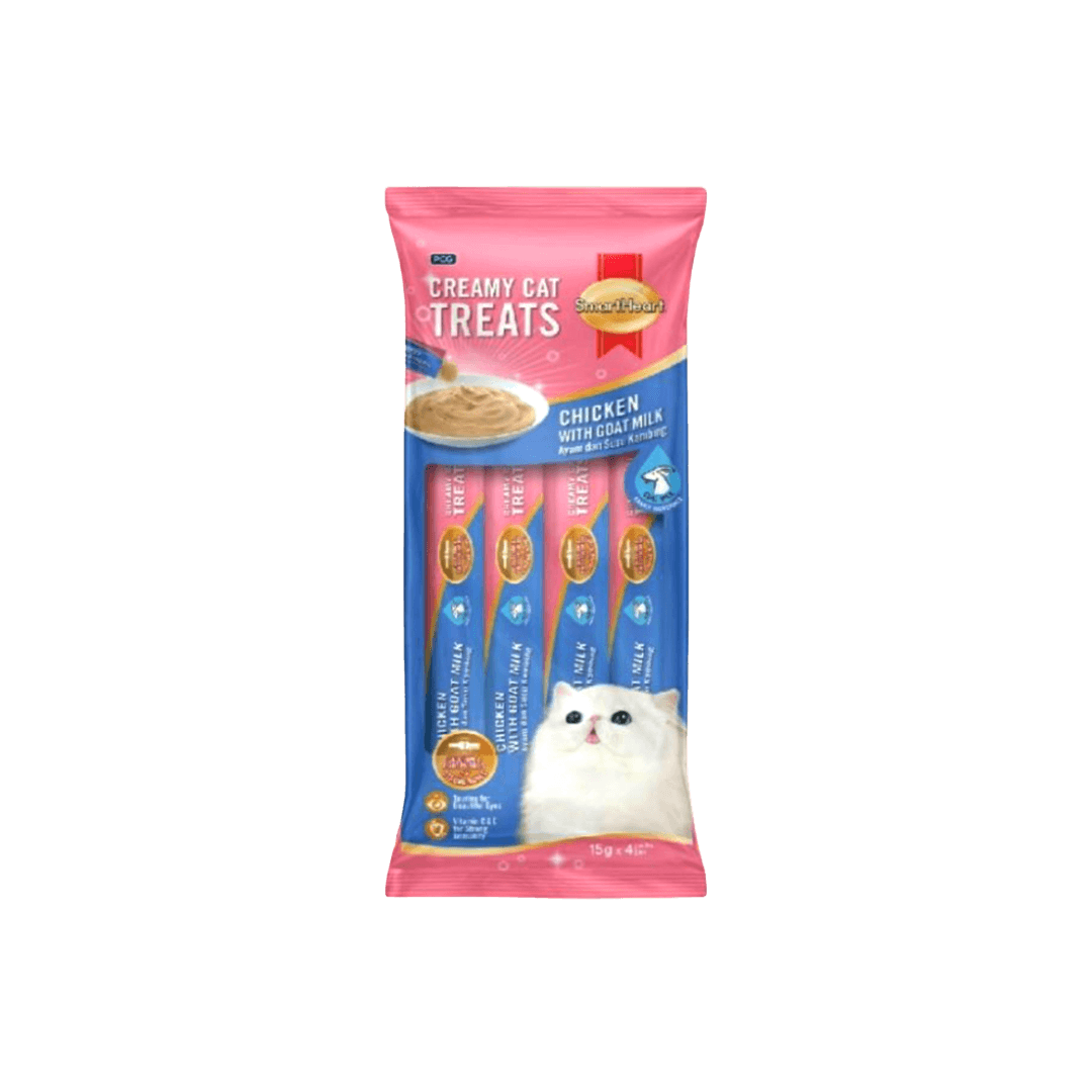 SmartHeart Creamy Treat Chicken Goat milk 60gm (15gm x 4)