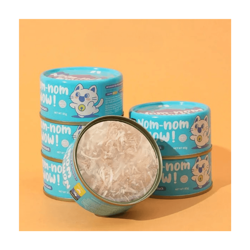 Nom Nom WOW Cat Food Soup Can - Chicken & Duck Slices 85g